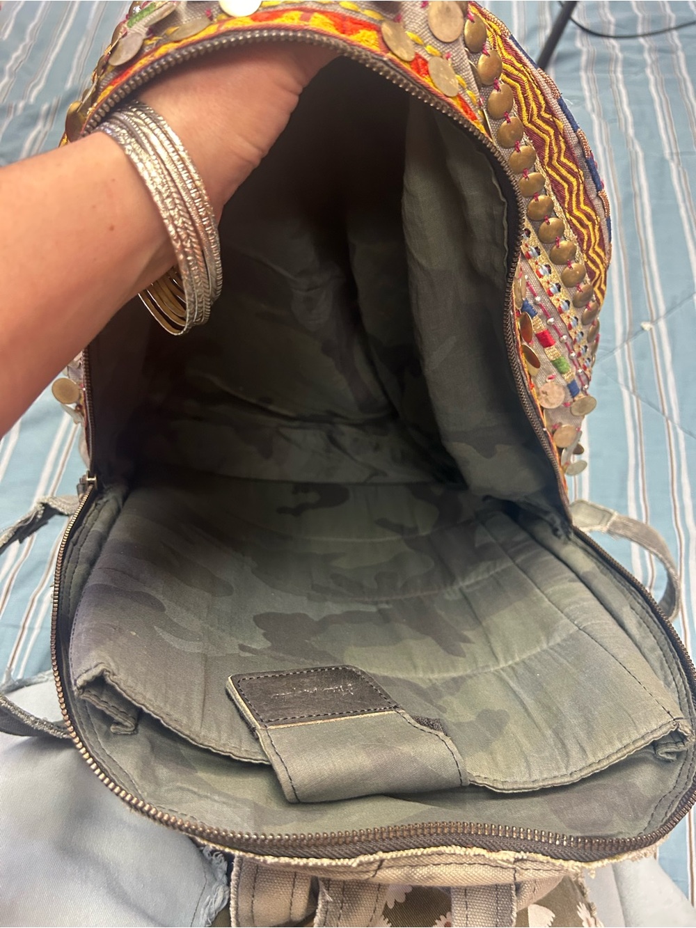 ✨ RARE & DISCONTINUED ✨ Free People Alameda Embellished Boho Backpack - Picture 10 of 10